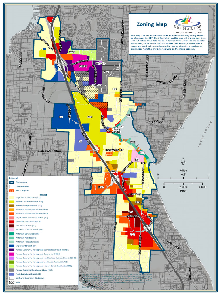 Gig Harbor Zoning Map Overview | PDF | Geographic Data And Information