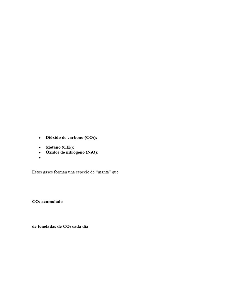 Causas y efectos del calentamiento global | PDF | Gases de efecto ...