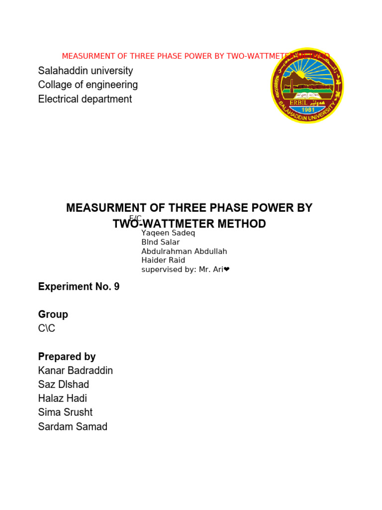 Three-Phase Power Measurement Guide | PDF | Manufactured Goods ...