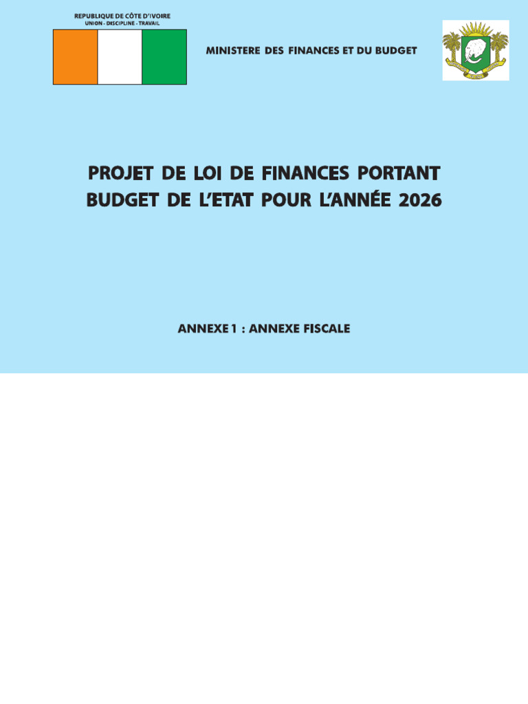 Annexe fiscale 2026 Côte d'Ivoire | PDF | Impôts | Impôt sur le revenu