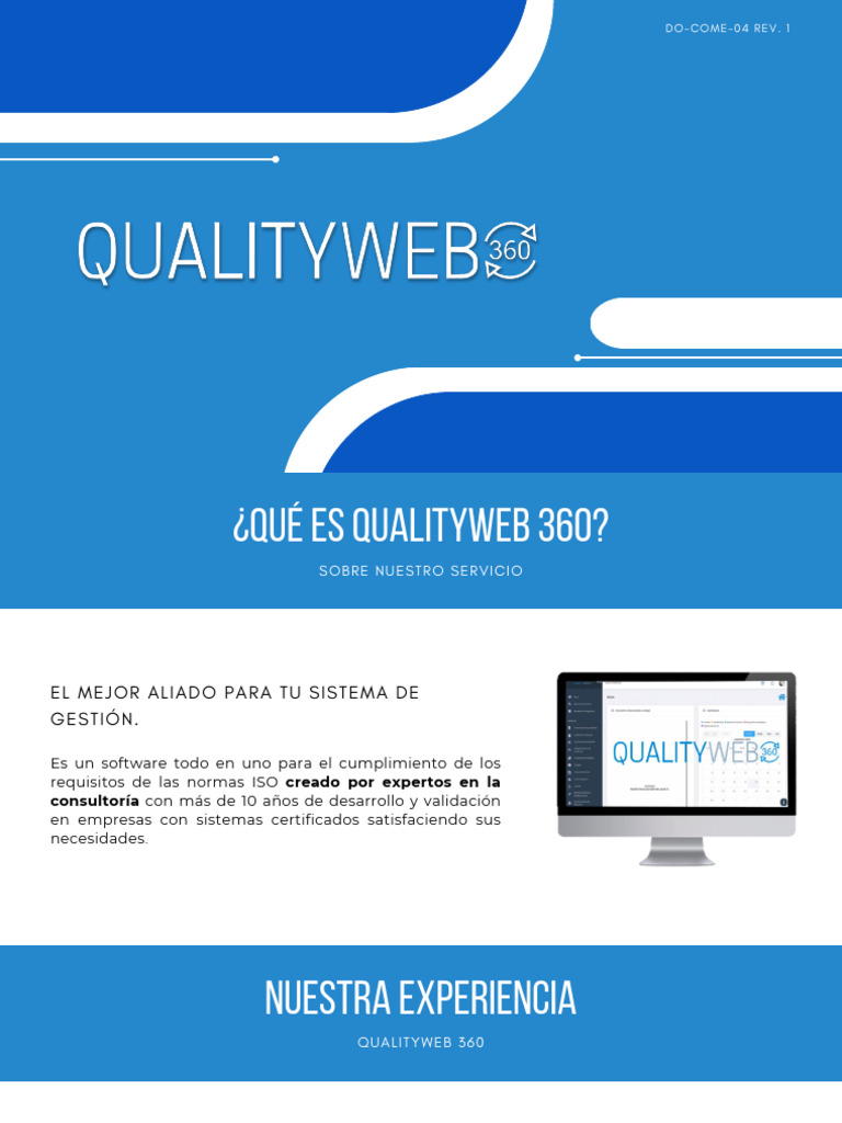QualityWeb 360: Software ISO Integral | PDF | Sistema de manejo de ...