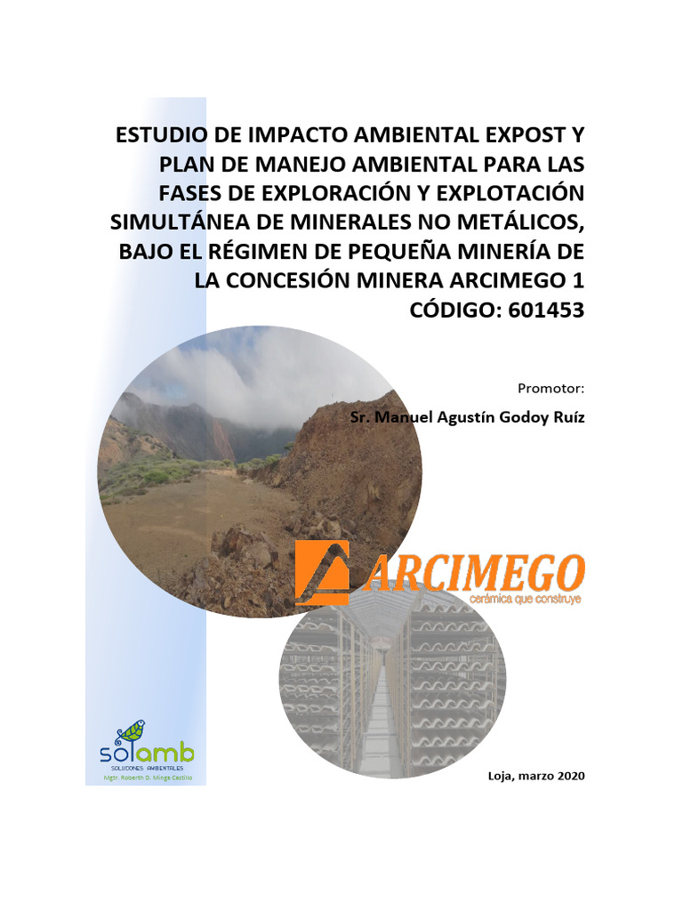 Estudio de Impacto Ambiental Minero | PDF | Minería | Residuos peligrosos