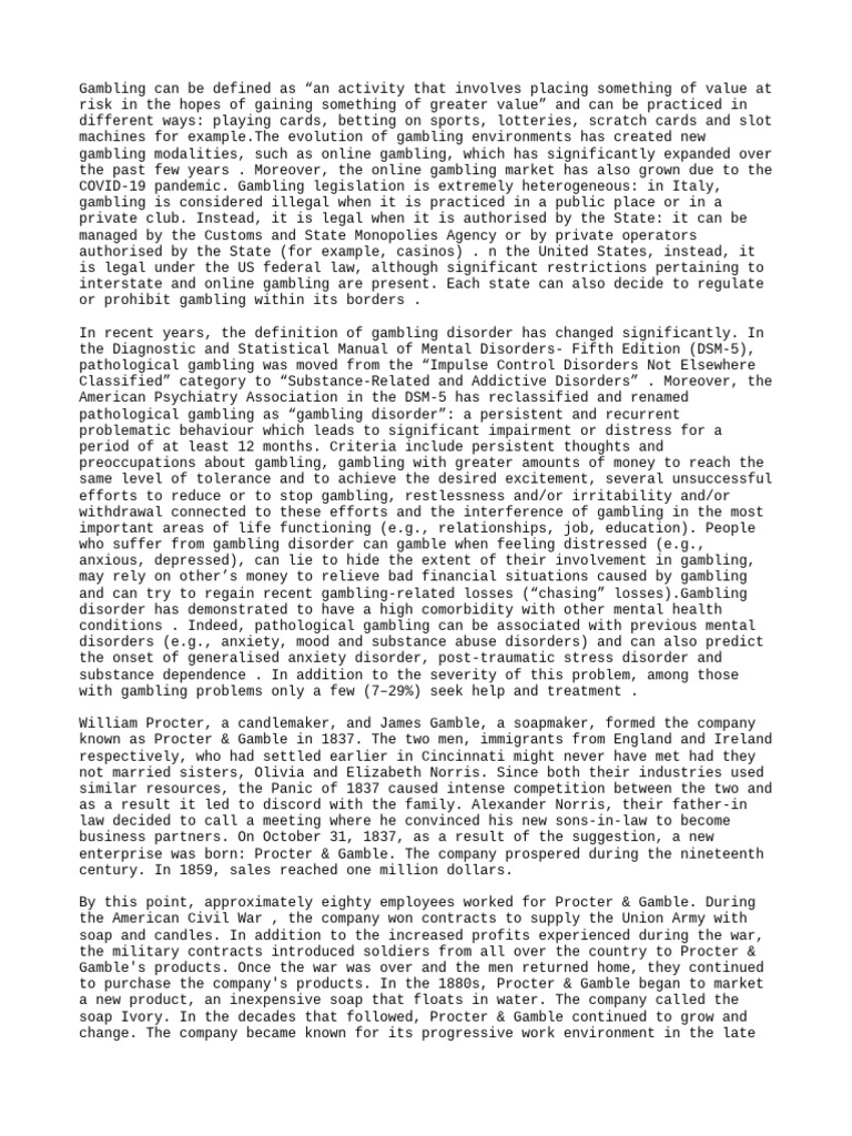 Gambling Can Be-WPS Office | PDF | Mental Disorder | Anxiety