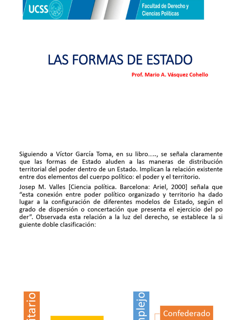 Las Formas de Estado | PDF | Federación | Confederación