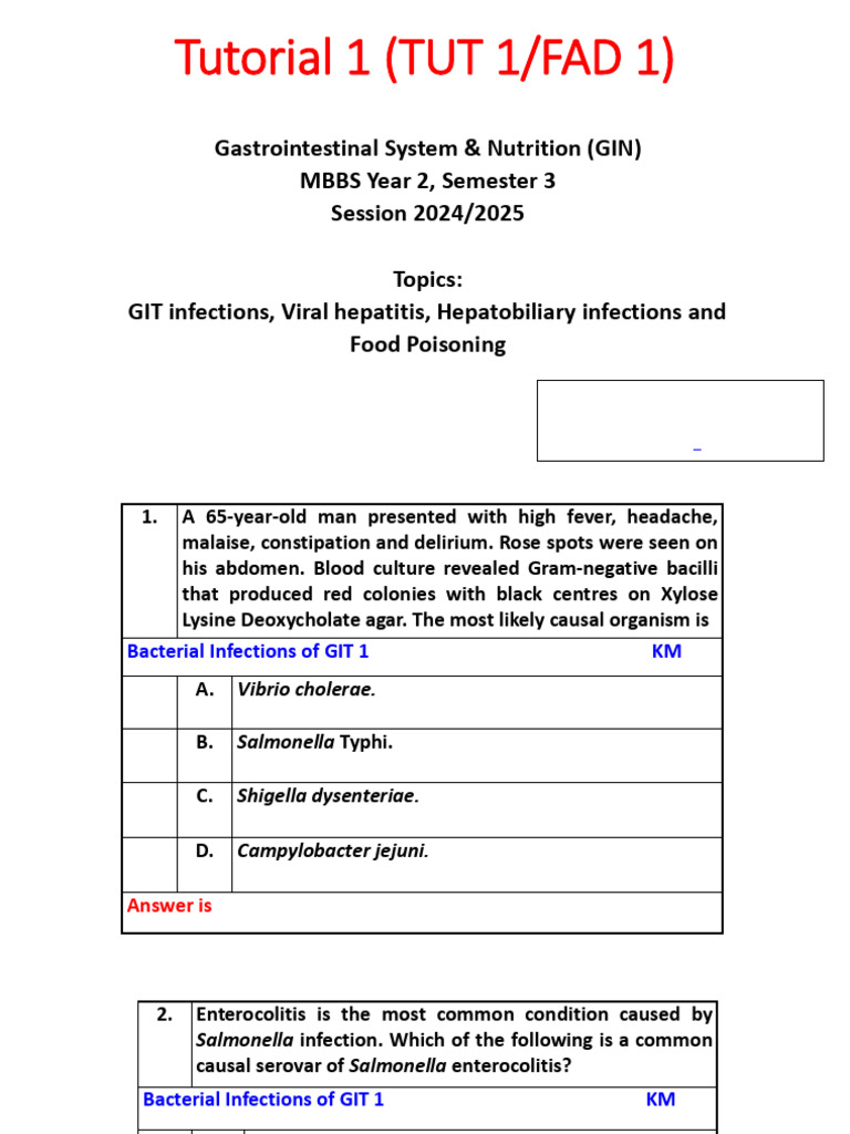 24-25 Gin (Fad 1) | PDF | Hepatitis | Foodborne Illness