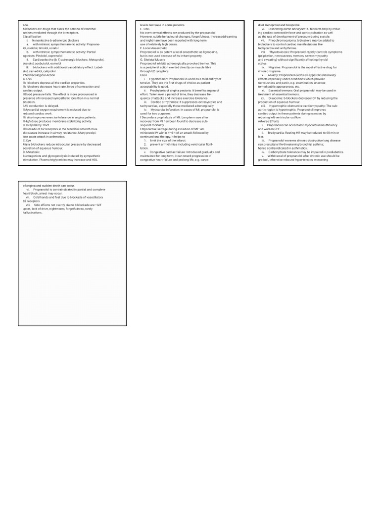 Beta Blockers | PDF