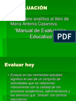 Comentario Analitico de Evaluacion Educativa