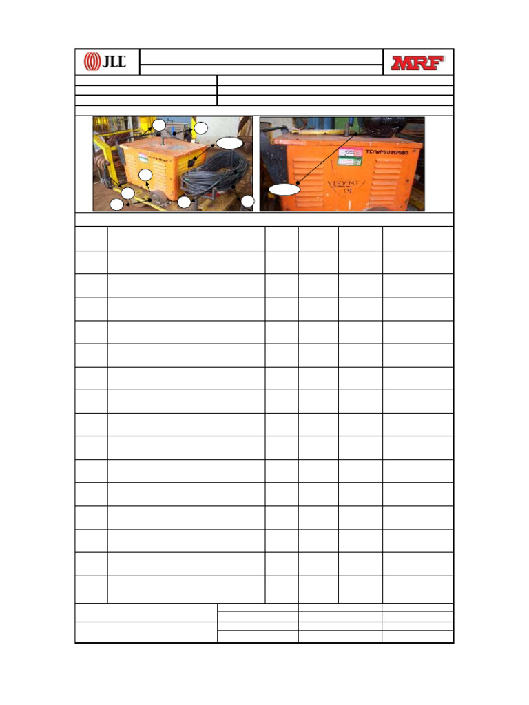 Welding Machine Checklist Pdf