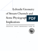 The Hydraulic Geometry of Stream Channels and Some Physiographic Implications