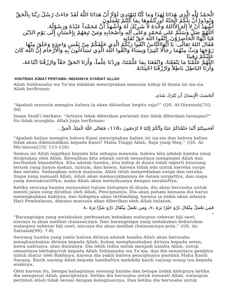 Indahnya Syariat Allah dalam Kehidupan | PDF