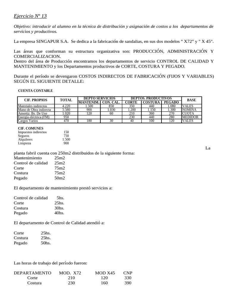 Unidad 06 - Ejercicio N 13 | PDF | Economias