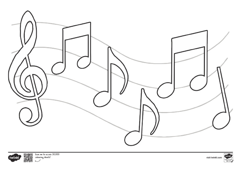 Colouring Music Notes | PDF