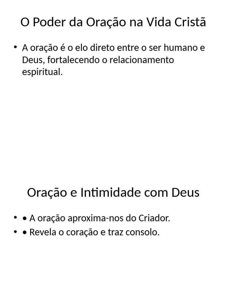 O Poder Transformador da Oração | PDF