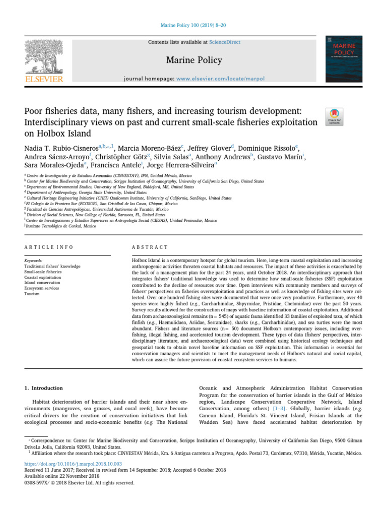 Poor Fisheries Data Many Fishers and Inc | PDF | Conservation Biology | Sea