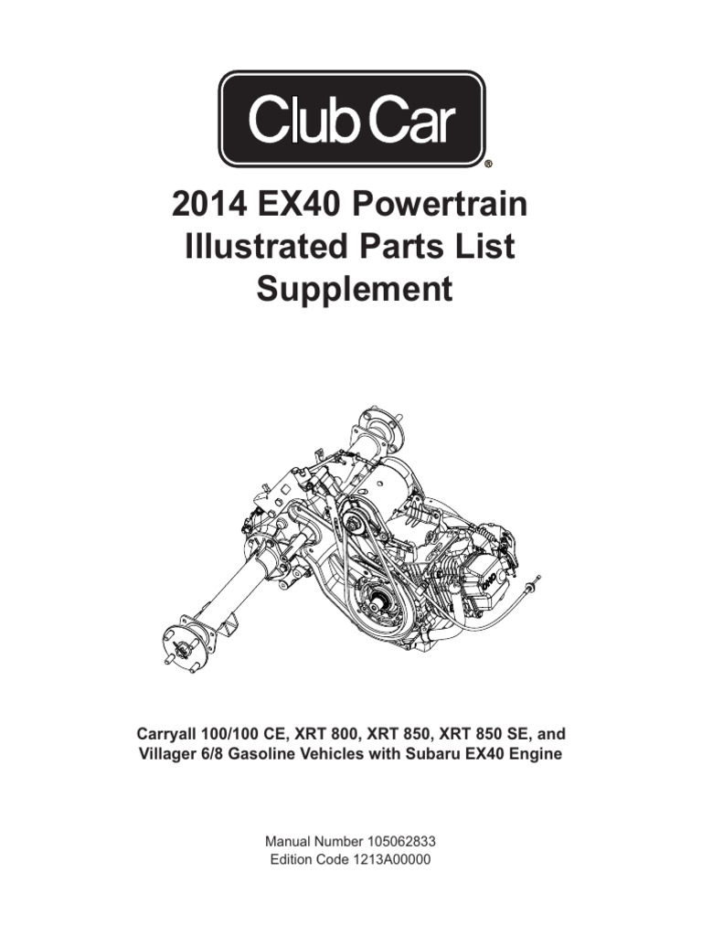 2014 EX40 Powertrain 105062833 | PDF | Vehicle Parts | Vehicle Technology