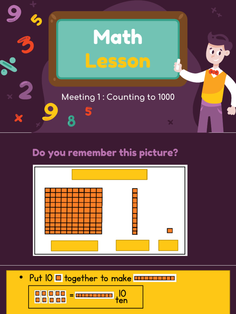 01 Counting Numbers to 1000 Material | PDF