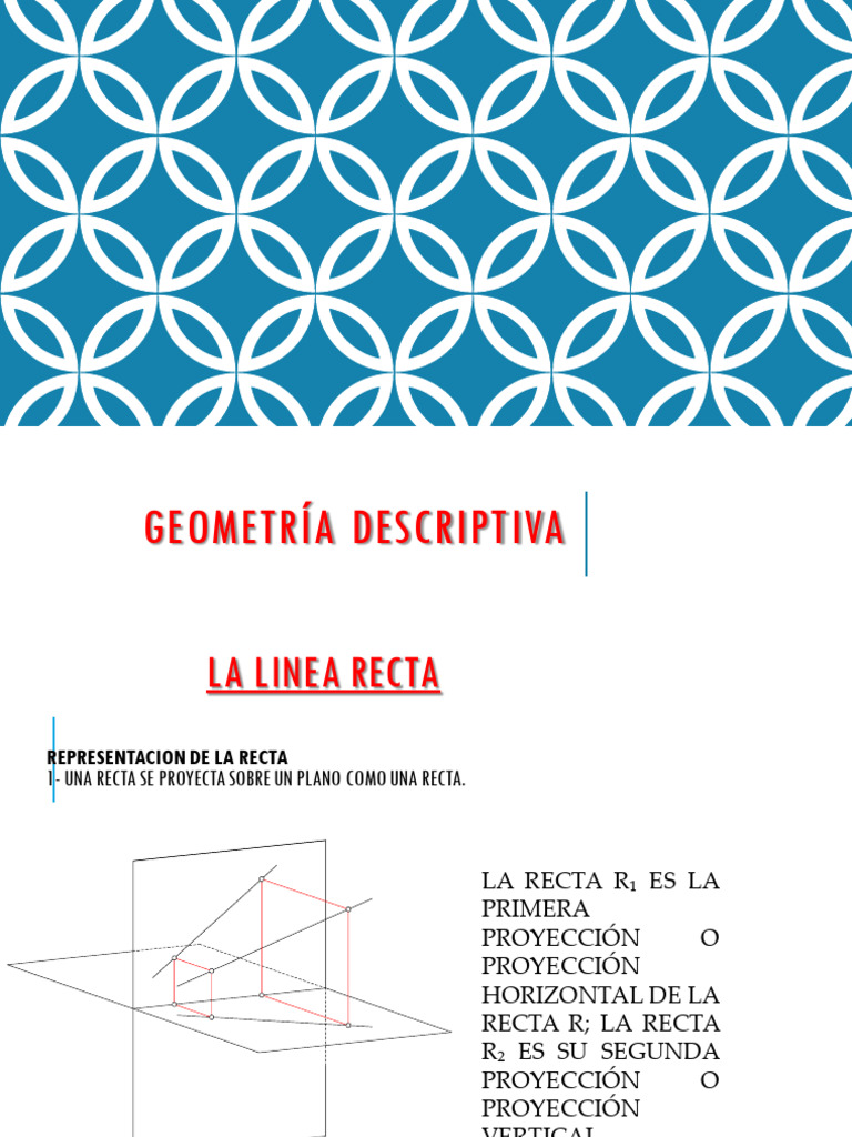 Geometría Descriptiva: La Línea Recta | PDF | Línea (geometría ...