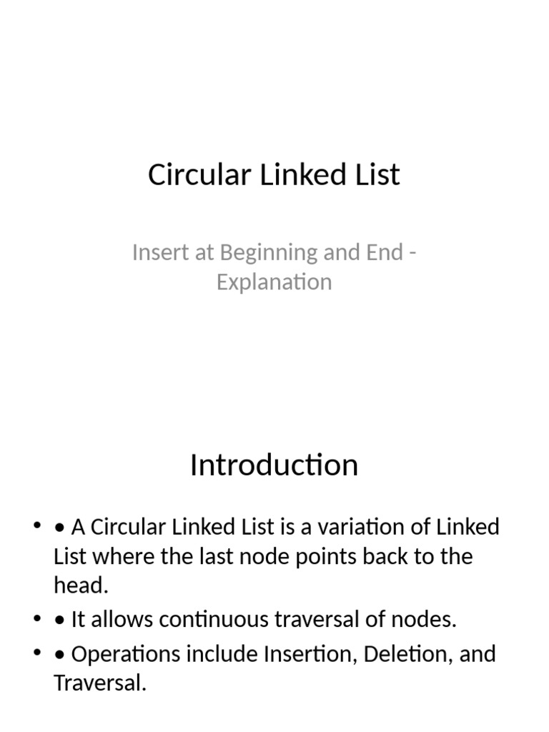 Circular Linked List Insert Pdf Pointer Computer Programming