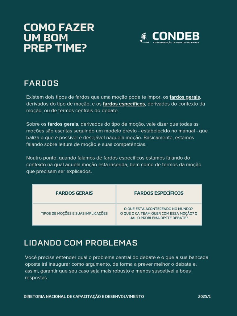 Como fazer um bom prep time - Por Milton Oliveira | PDF