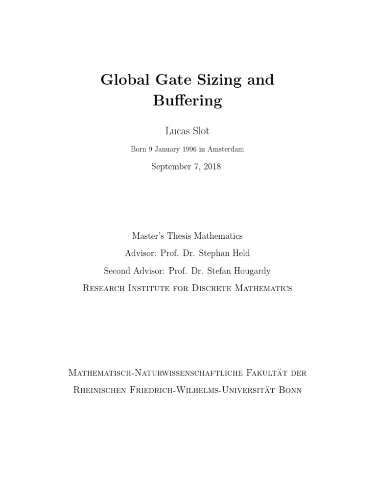 Gate Sizing and Buffering Optimization | PDF | Applied Mathematics ...