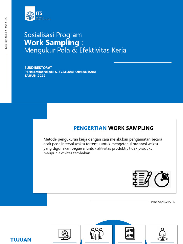 Efektivitas Work Sampling di ITS 2025 | PDF