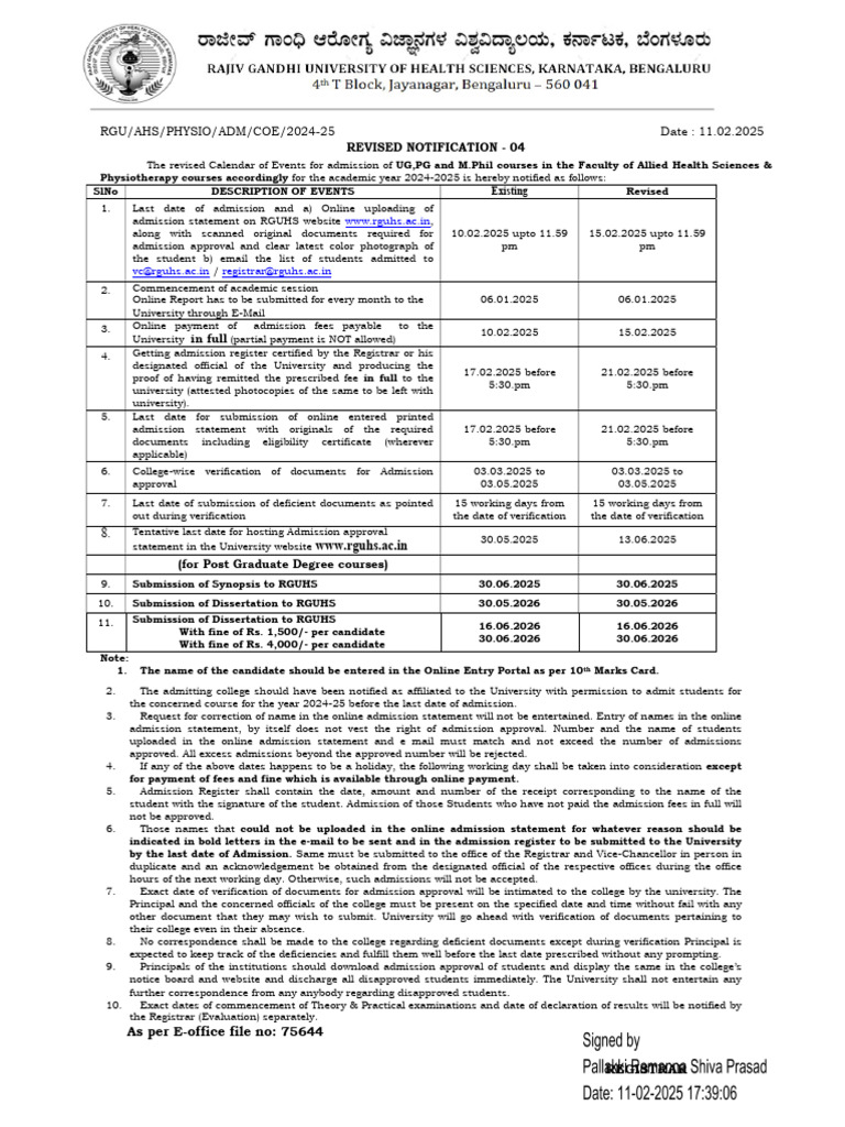 AHS Admission Notification 2025 | PDF