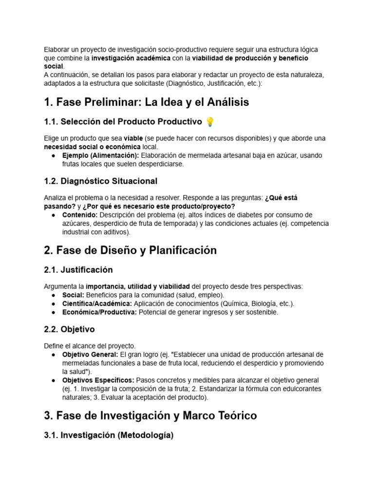 Pasos para Elaborar y Redactar Un Proyecto de Inve... | PDF | Química ...