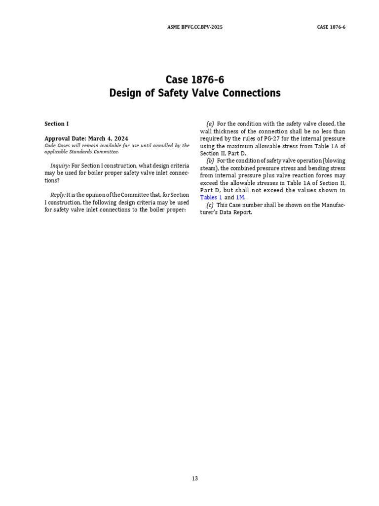 Asme BPVC - CC.BPV Case 1876-6 | PDF | Boiler | Applied And ...