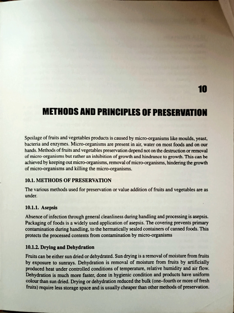 Fruit and Vegetable Preservation Methods | PDF | Food Preservation ...