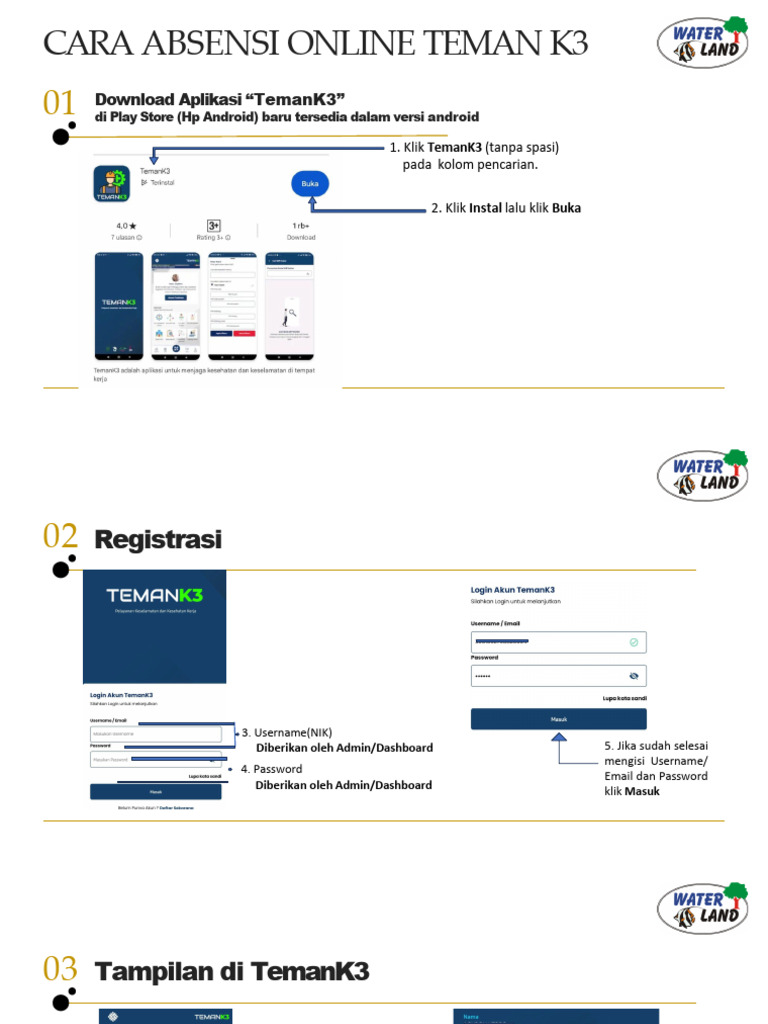 Tutorial Absensi Online TemanK3 | PDF