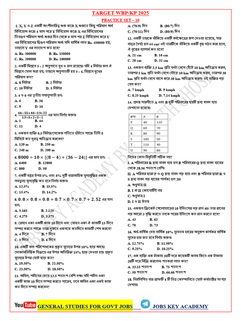 Practice Set 10 | PDF