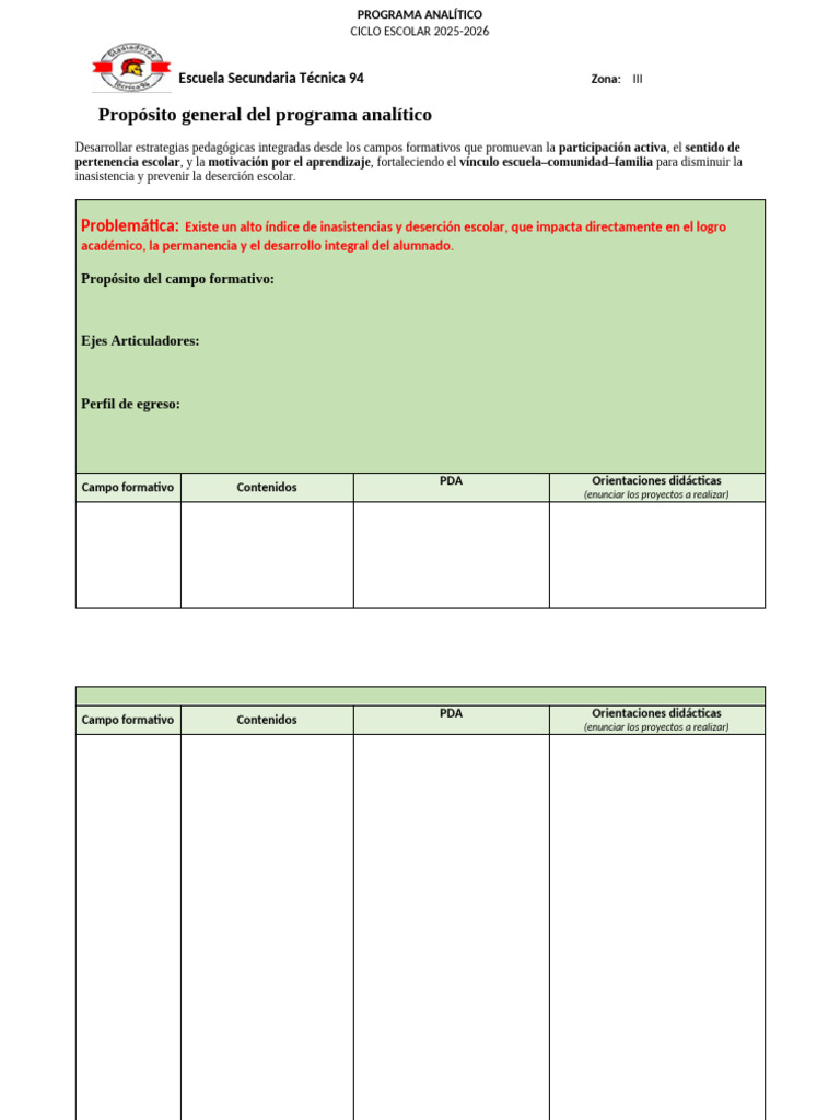 Progama Analitico 94 Blanco | PDF