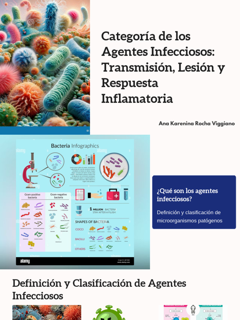 Agentes Infecciosos: Transmisión y Lesiones | PDF | Infección | Inflamación