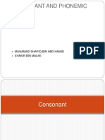 Consonant and Phonemic Symbol