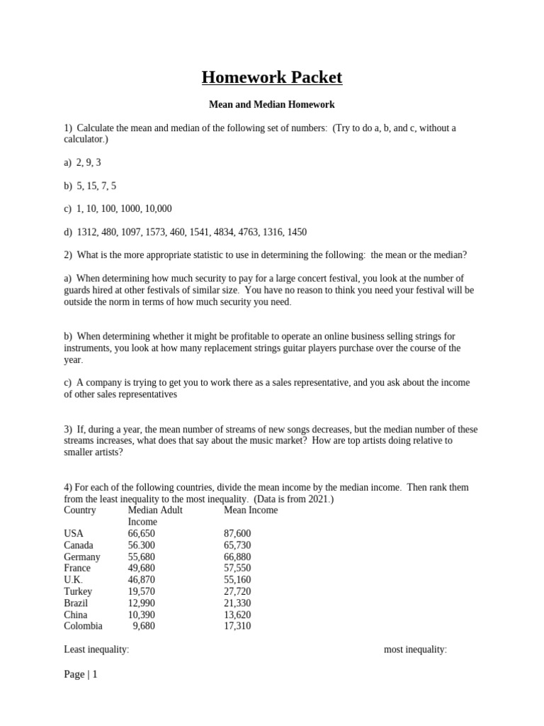 Homework+Packet | PDF | P Value | Margin Of Error