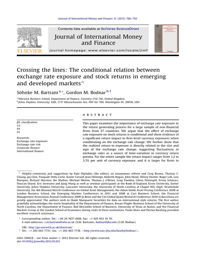 Exchange Rate Exposure and Stock Returns | PDF | Exchange Rate | Beta ...
