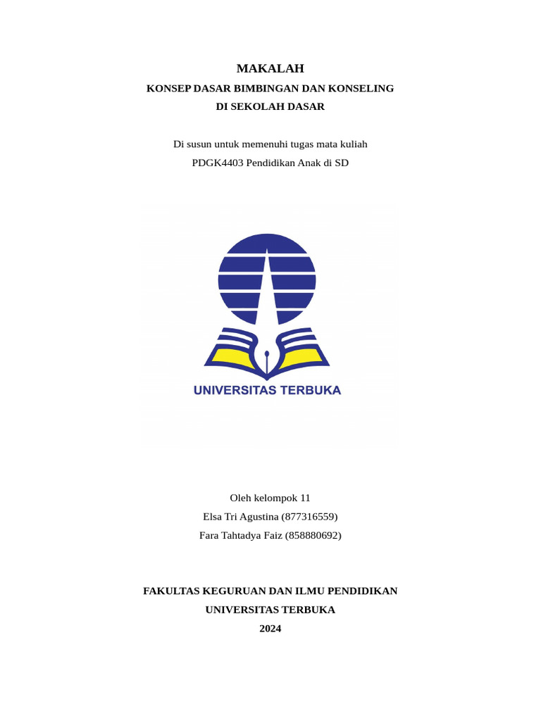 Bimbingan dan Konseling di Sekolah Dasar | PDF