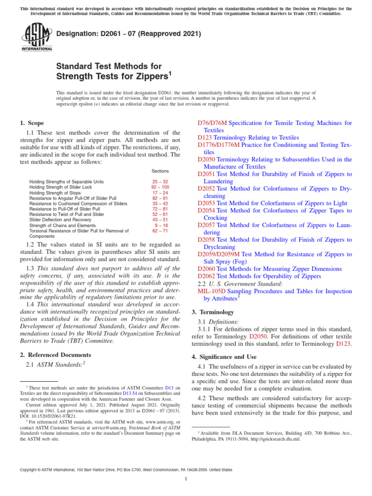 Zipper Strength Test Methods Standard | PDF | Ultimate Tensile Strength ...