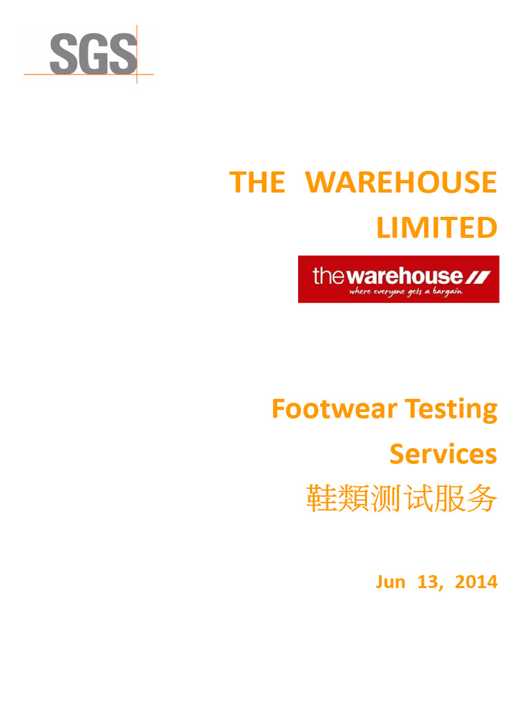 Footwear Testing Services Guide | PDF | Shoe | Fashion