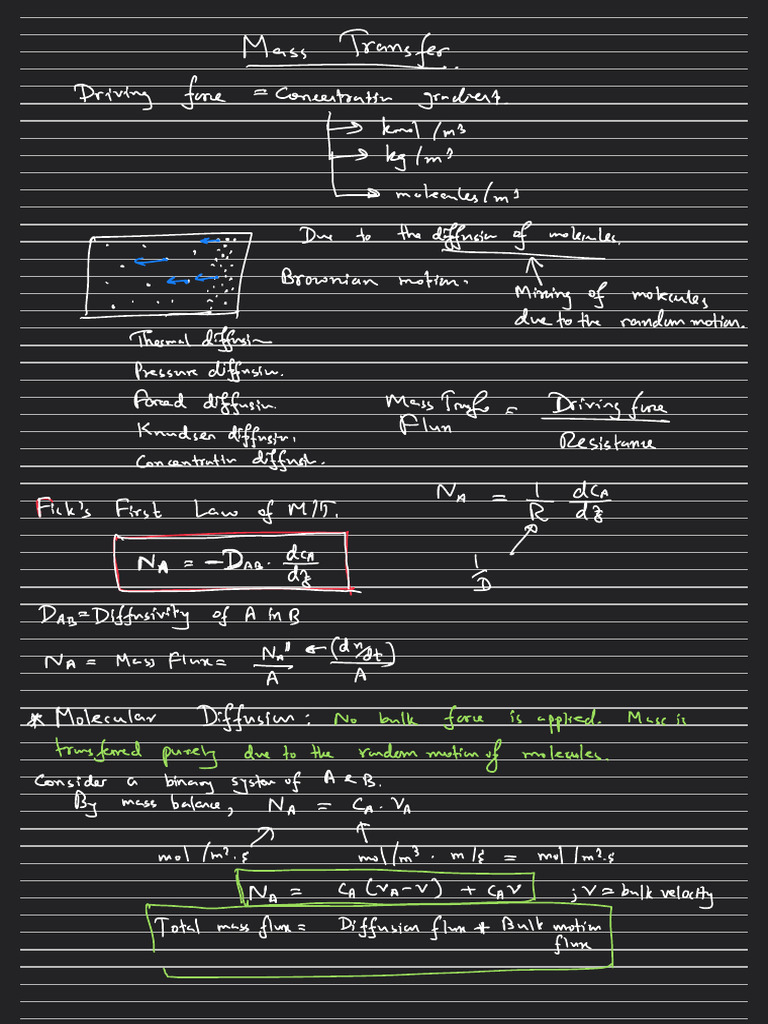 Mass Transfer and Diffusion Analysis | PDF | Diffusion | Water Vapor