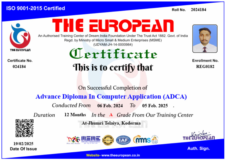 Advance Diploma in Computer Application | PDF