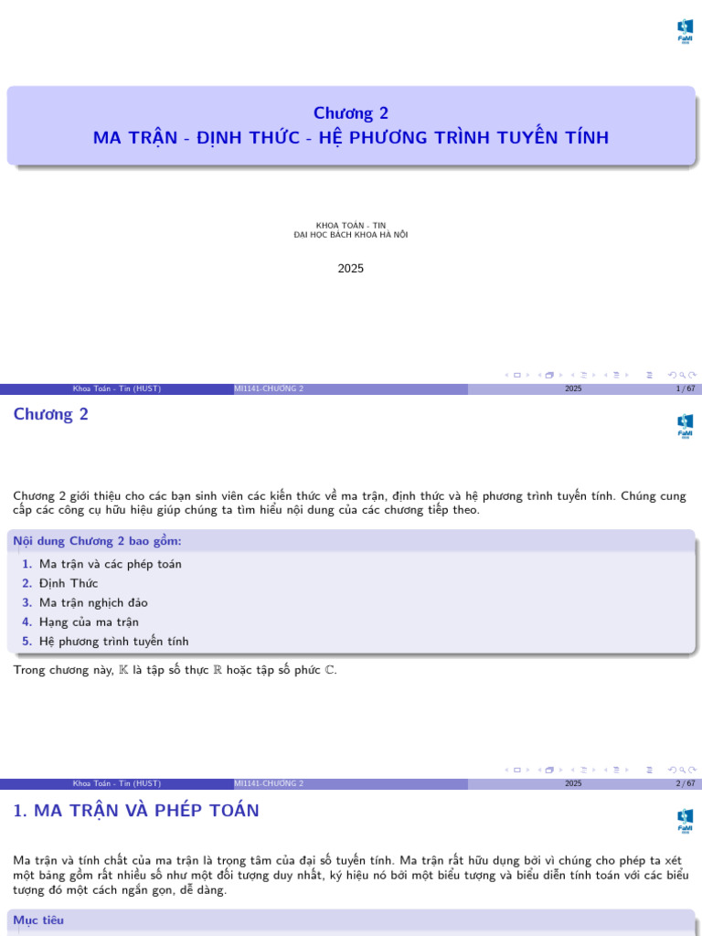 2025 MI1141 Slides Chuong2 | PDF