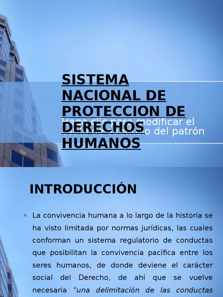 Sistema Nacional de Protección de Derechos Humanos | PDF | Derechos ...