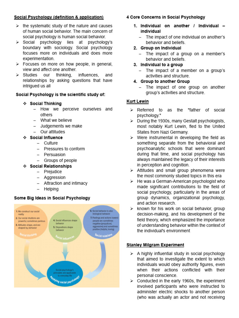 Understanding Social Psychology Concepts | PDF | Social Psychology ...