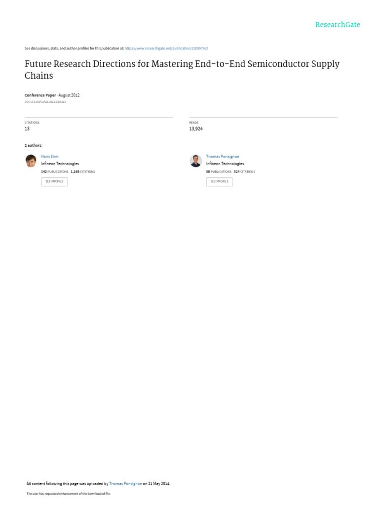 Future Directions in Semiconductor Supply Chains | PDF | Supply Chain ...