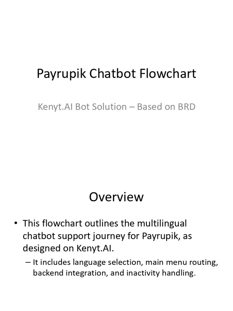 Payrupik Multilingual Chatbot Flowchart | PDF