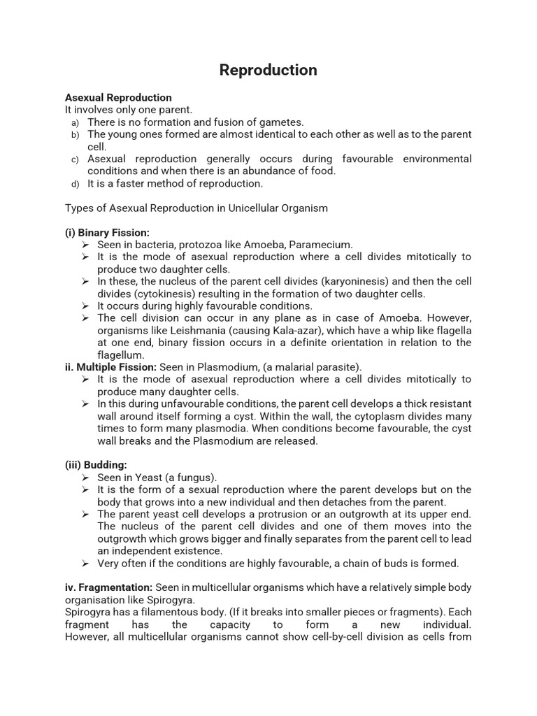 reproduction notes | PDF | Flowers | Fertilisation