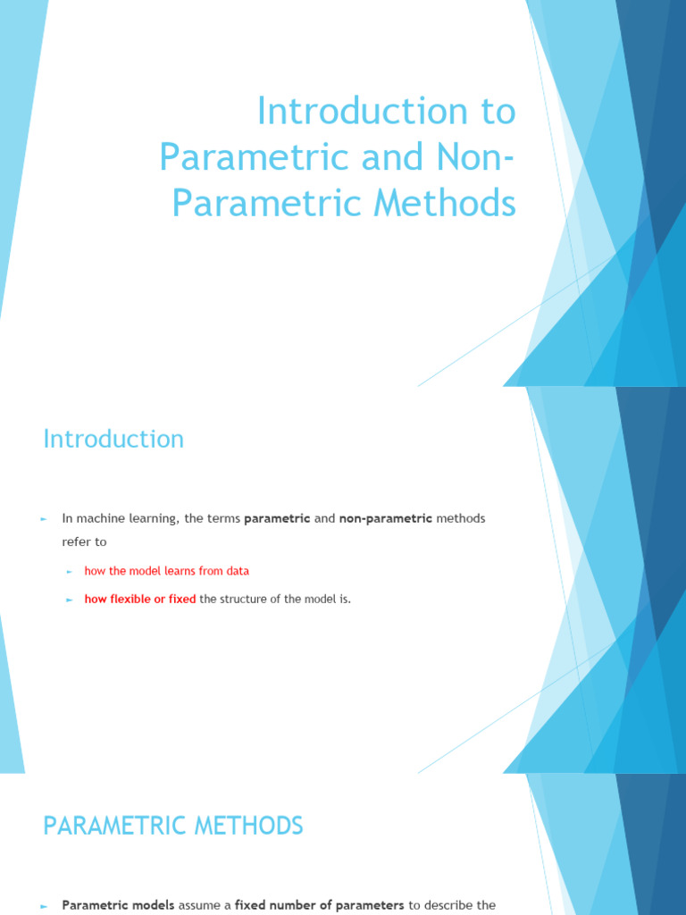 Parametric vs Non-Parametric Methods | PDF | Support Vector Machine ...