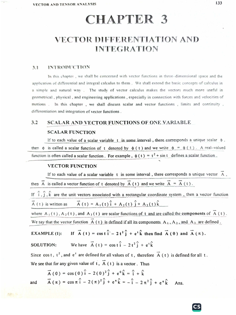 Chap 3 & 4 vec diff+integ+ grad+ div+curl | PDF