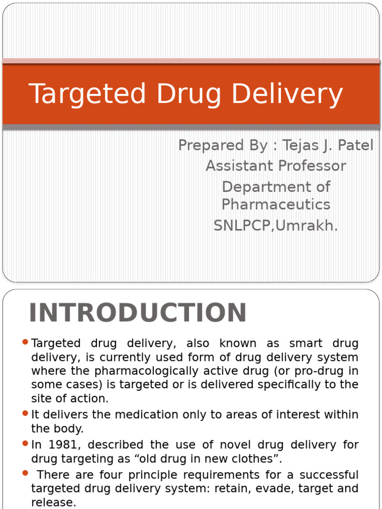 Targeted Drug Delivery Systems Explained | PDF | Liposome | Monoclonal ...